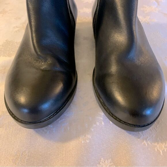 David Tate Black Leather Ankle Boots Zippers on Each Side Sz 10.5 Gorgeous - Picture 4 of 7